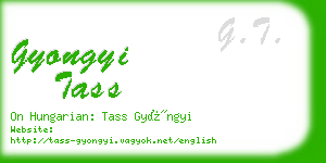 gyongyi tass business card